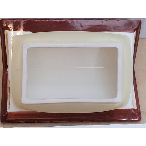 Vintage Mrs Fields Cookie Jar Storefront 3D Ceramic Rubber Seal on Lid 7.75x7x5 - Picture 11 of 11